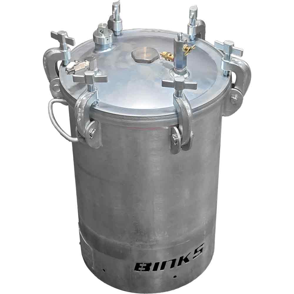 BINKS 10 GALLON PRESSURE TANK GALVANIZED, NON-AGITATED, NO