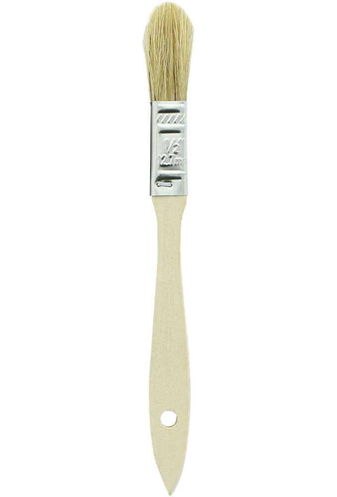 CHIP BRUSH 1/2&quot; WIDE WOOD
HANDLE WHITE BRISTLE, 36EA/BOX