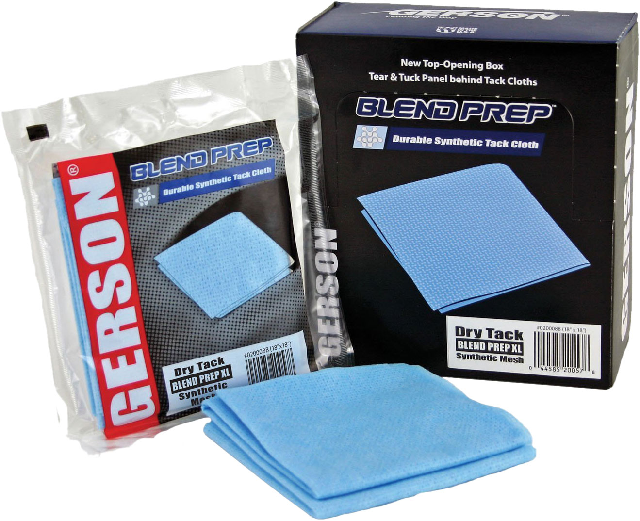 GERSON BLUE 18&quot;x18 DRY LOW  TACK CLOTH BLEND PREPTM XL, 