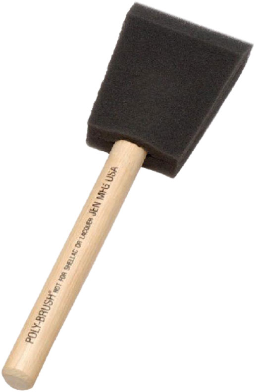 2&quot; POLY-FOAM BRUSH WOOD HANDLE (50/BOX)