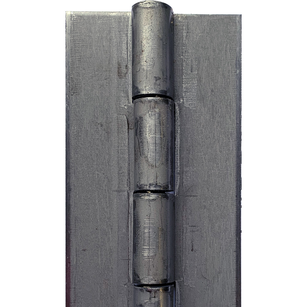 CONTINUOUS HINGE, PLAIN STEEL,
72&quot;L X 4&quot; OPEN WIDTH, 1/2&quot;
PIN, .180 (7 GA) THICK