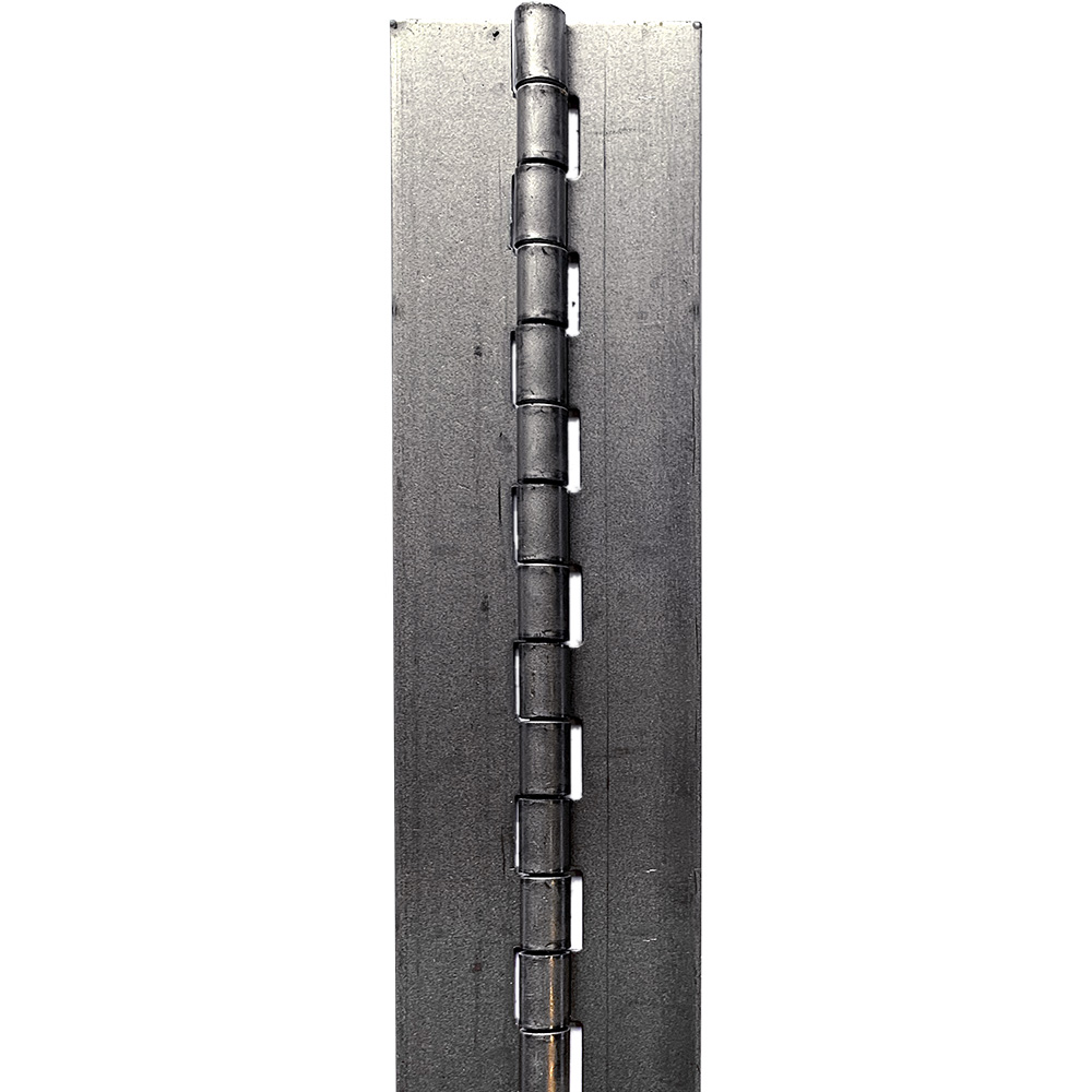 CONTINUOUS HINGE, PLAIN STEEL, 72&quot;L X 2&quot; OPEN WIDTH, 3/16&quot;