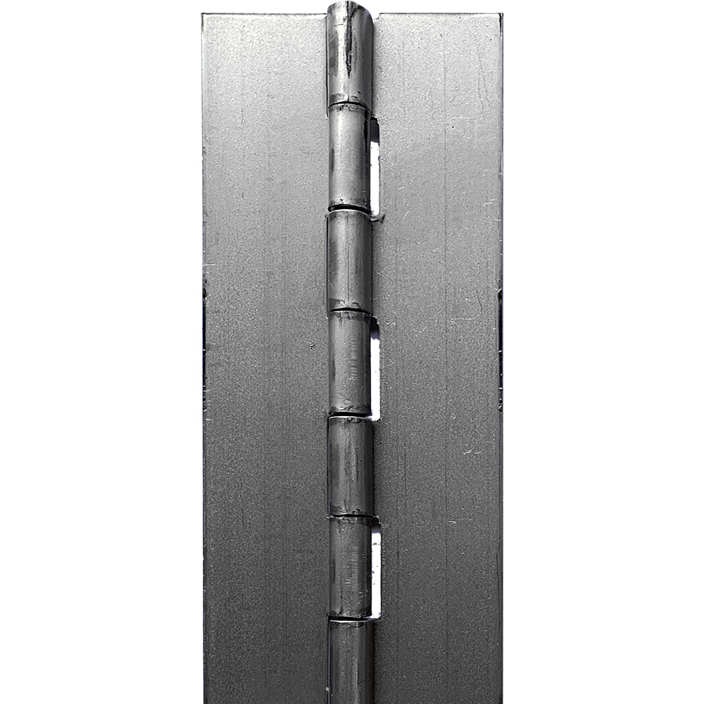 CONTINUOUS HINGE, PLAIN STEEL, 72&quot;L X 3&quot; OPEN WIDTH, 1/4&quot;