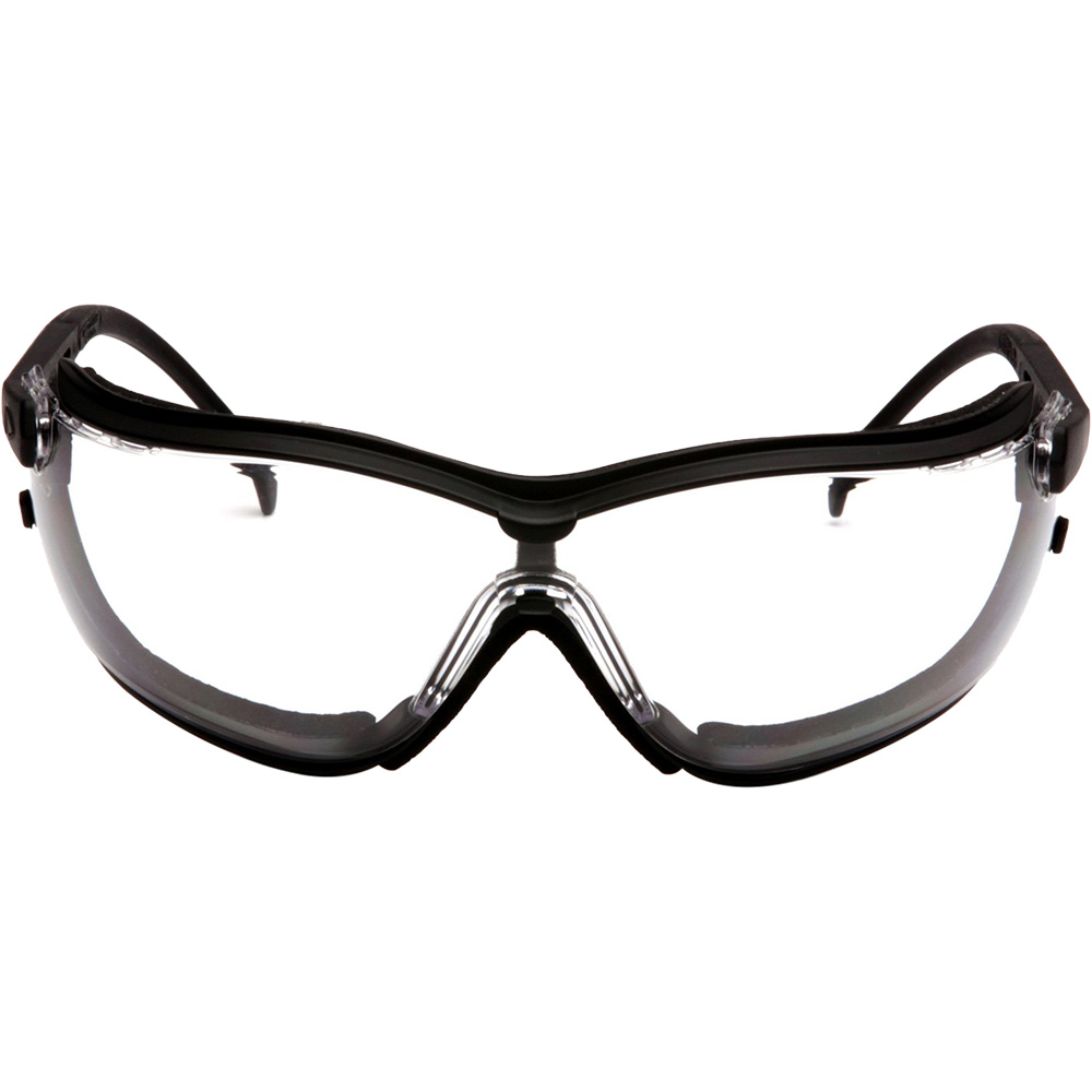 PYRAMEX CLEAR SAFETY DUST GOGGLE, V2G BLACK STRAP,