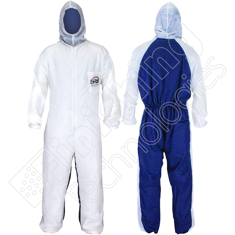 3XL SAS MOONSUIT COVERALL NYLON FRONT, BREATHABLE COTTON