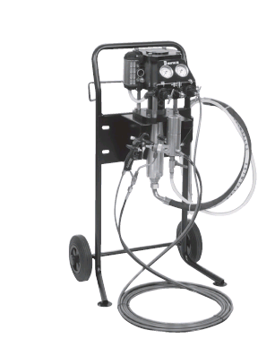 BINKS 1231 31:1 PUMP SYSTEM 
CART MOUNTED, U-CUPS, NO SPRAY
GUN, AIR ASSIST, 100MESH 
FILTER, 5GAL SIPHON, NO HOSE
